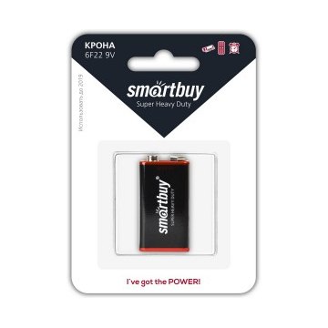Батарейка крона Smartbuy 6F22/1B BL-1 SBBZ-9V01B
