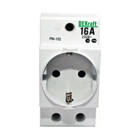 Розетка на DIN-рейку 2п-PEN 16F PM-102 220B D