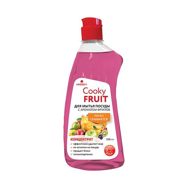 Гель для мытья посуды, концентрат, PROSEPT Cooky Fruits, 0,5 л / 12 шт.