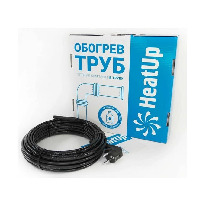 Кабель нагревательный саморегулирующий HeatUp пищевой комплект в трубу с экраном