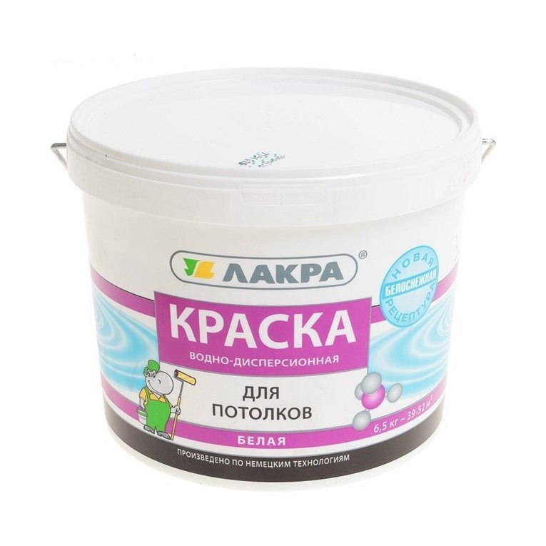 Краска водно-дисперсионная ЛАКРА белоснежная 6,5кг
