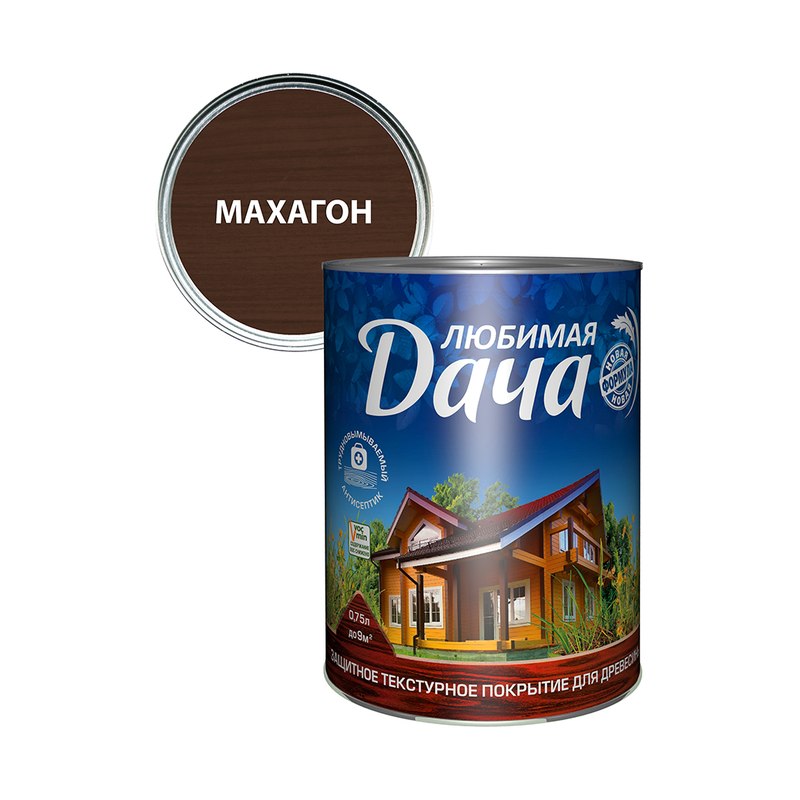 Текстурное покрытие Любимая дача махагон 0,75л