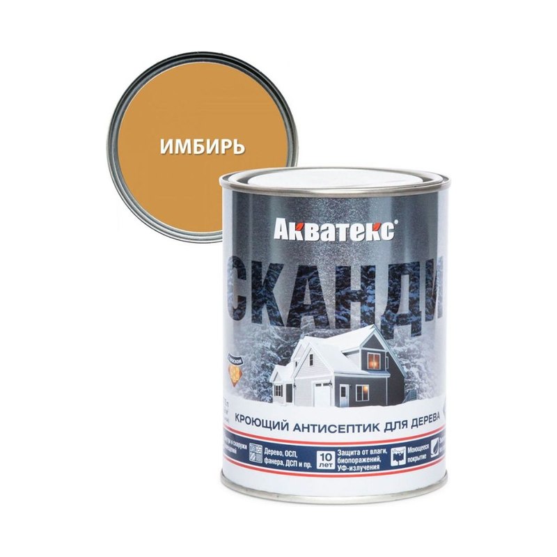 Антисептик кроющий Акватекс СКАНДИ имбирный