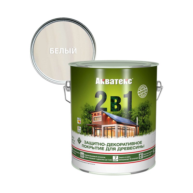 Антисептик Акватекс защитный цвет белый (2,7л)