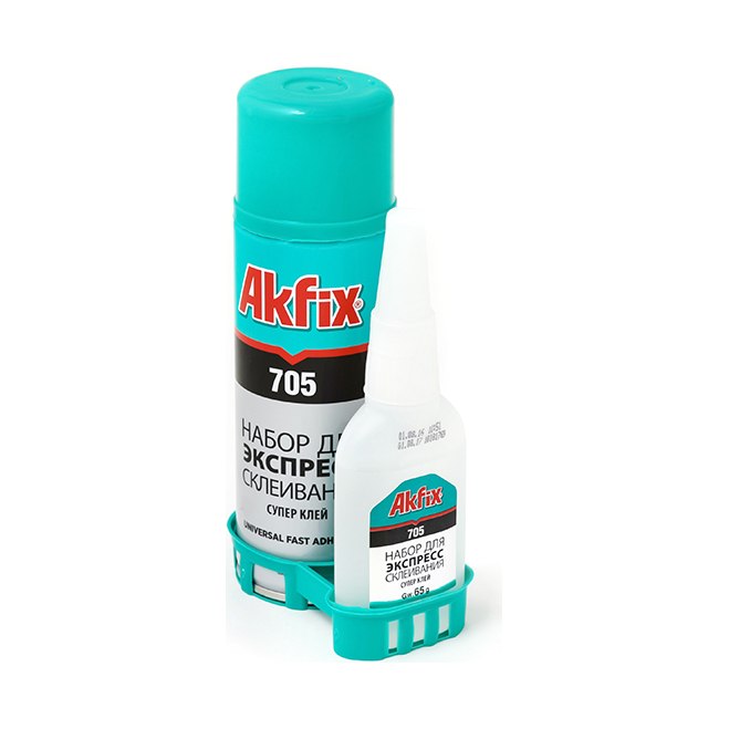Клей двухкомпонентный акриловый AKFIX №705 65г+200мл ЭКСТРА СИЛА