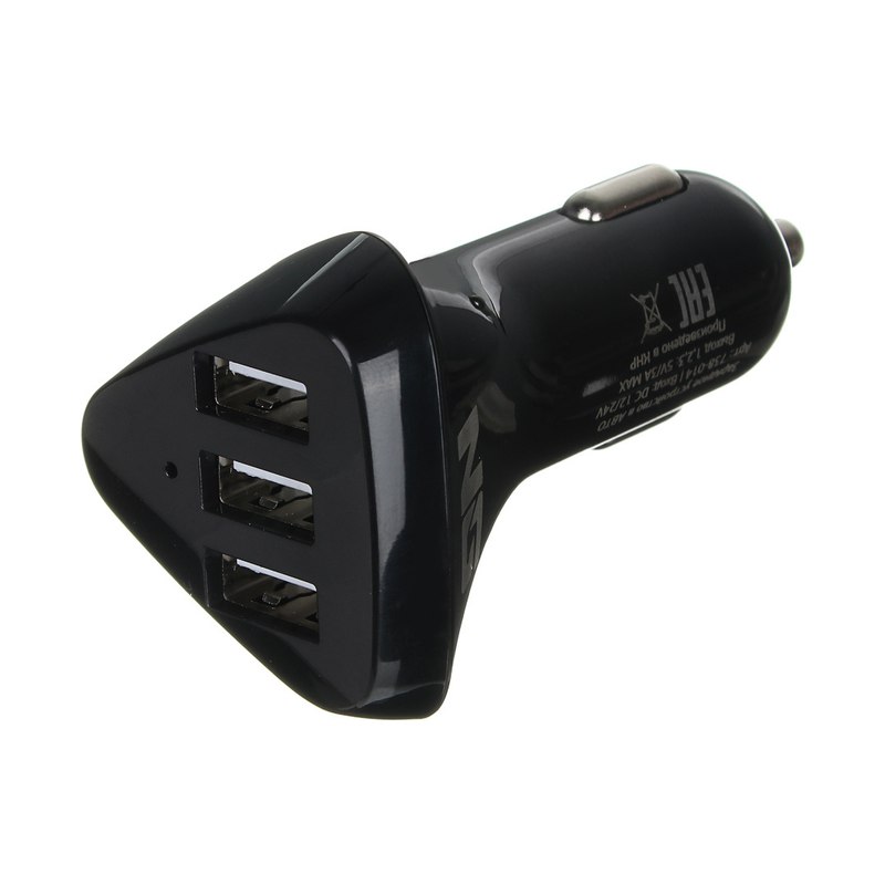Устройство зарядное автомобильное NG 3USB 3А 12/24В пластик