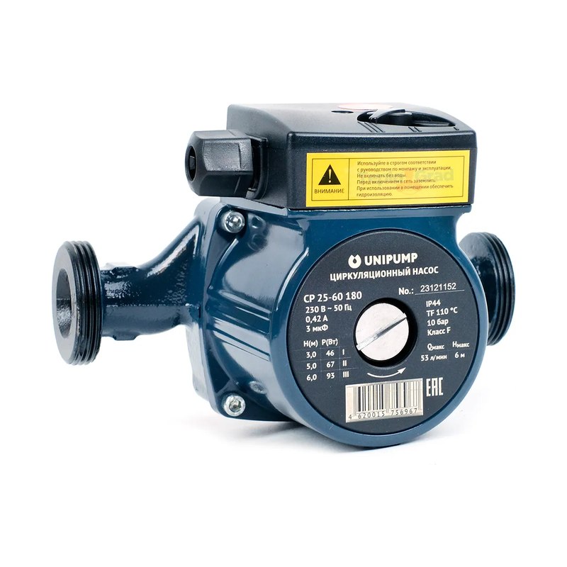 Насос циркуляционный Unipump CP25-60 180 с гайками