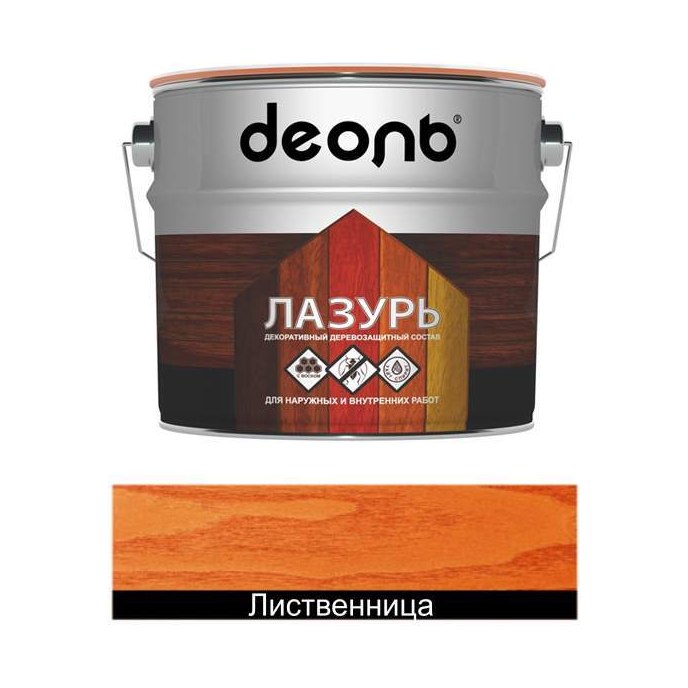 Пропитка деревозащитная Лазурь Deol лиственница 0,75л