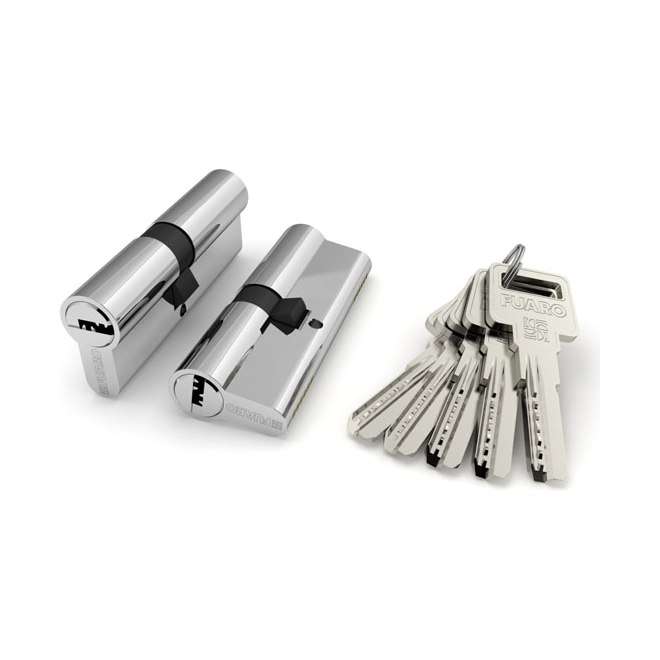 Цилиндровый механизм 100 ZA/80 1000ZAKey80 35х10х35мм хром 5Key