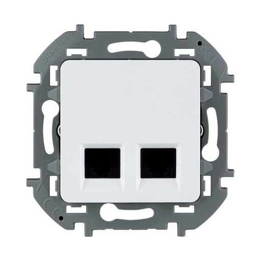 Розетка компьютерная 1-местная RJ45 6 UTP Legrand INSPIRIA белая IP20 для скрыто