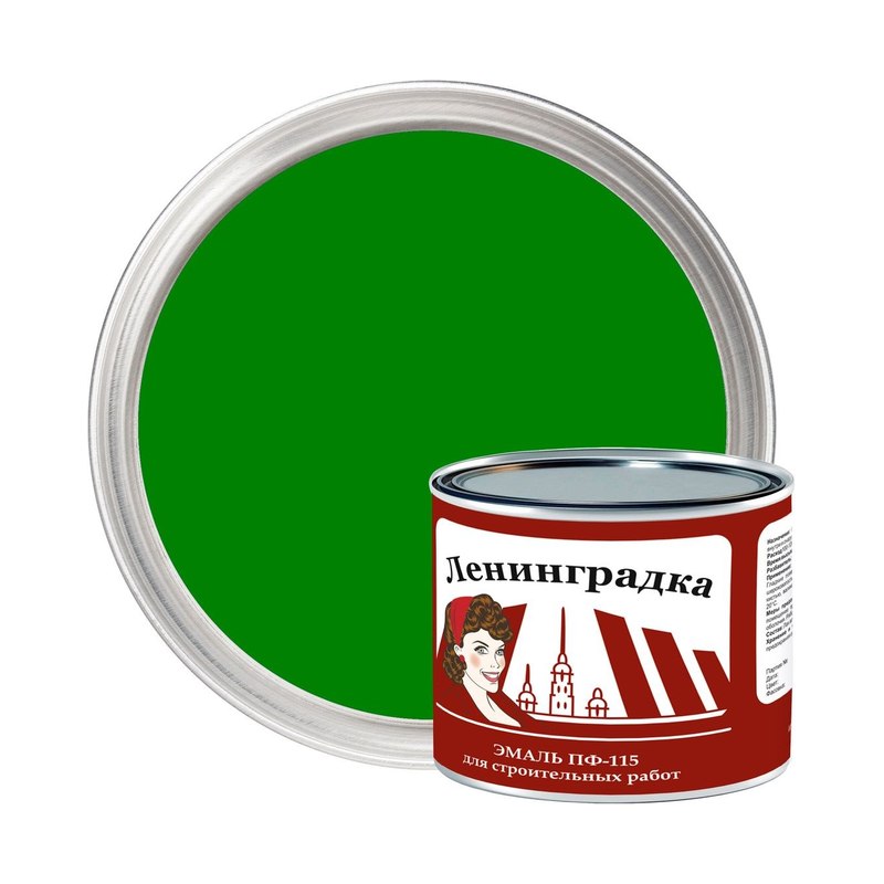 Эмаль ПФ-115 ярко-зеленая (1,9кг)