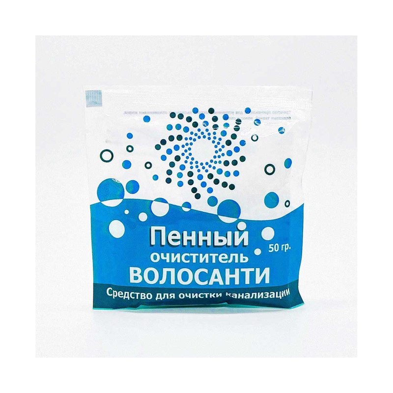 Средство от засоров труб пенный очиститель Волосанти 50гр