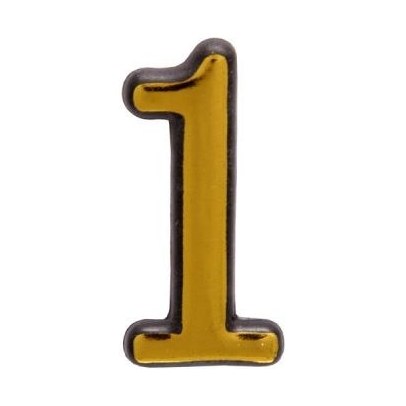 Цифра дверная "1" золото Аллюр