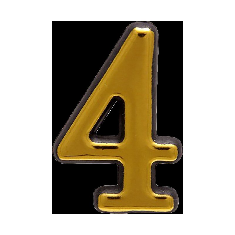 Цифра дверная "4" золото Аллюр