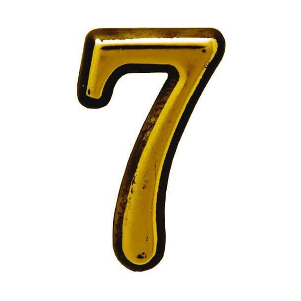 Цифра дверная "7" золото Аллюр