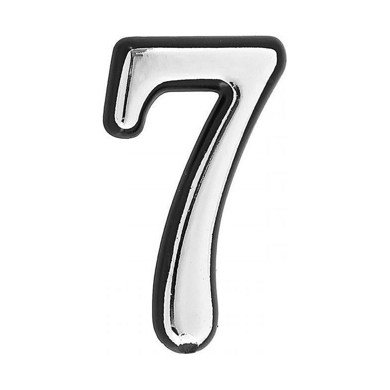 Цифра дверная "7" хром Аллюр