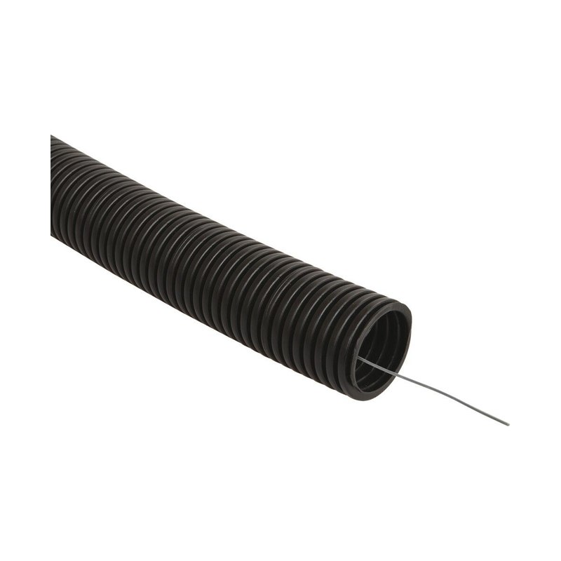 Труба гофра ПНД с зондом d16 мм черная (25 м)