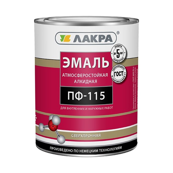 Эмаль ПФ-115 1,0 кг Лакра  шоколадно-коричневая