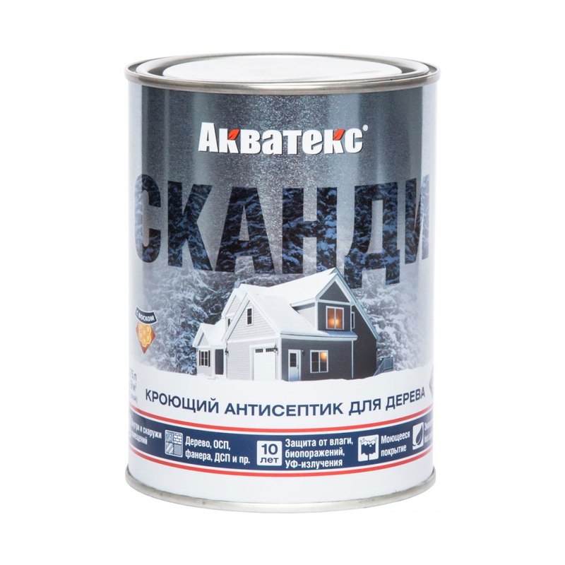 Антисептик Акватекс СКАНДИ кроющий для дерева 0