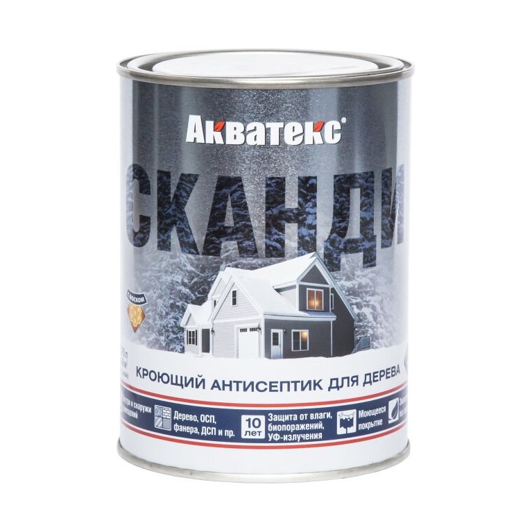 Антисептик Акватекс СКАНДИ кроющий для дерева 0