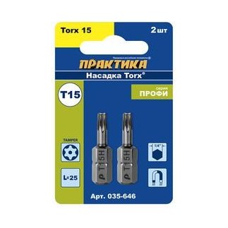 Бита Torx 15×25 мм ПРАКТИКА