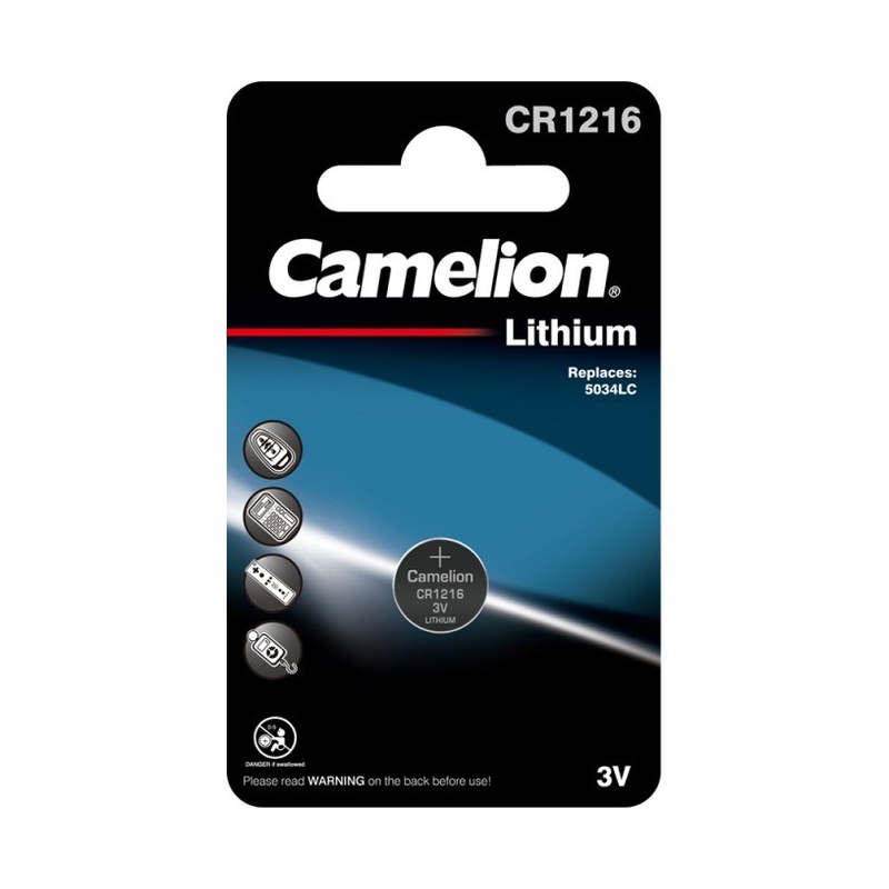 Элемент питания таблетка CR1216 Camelion 3V