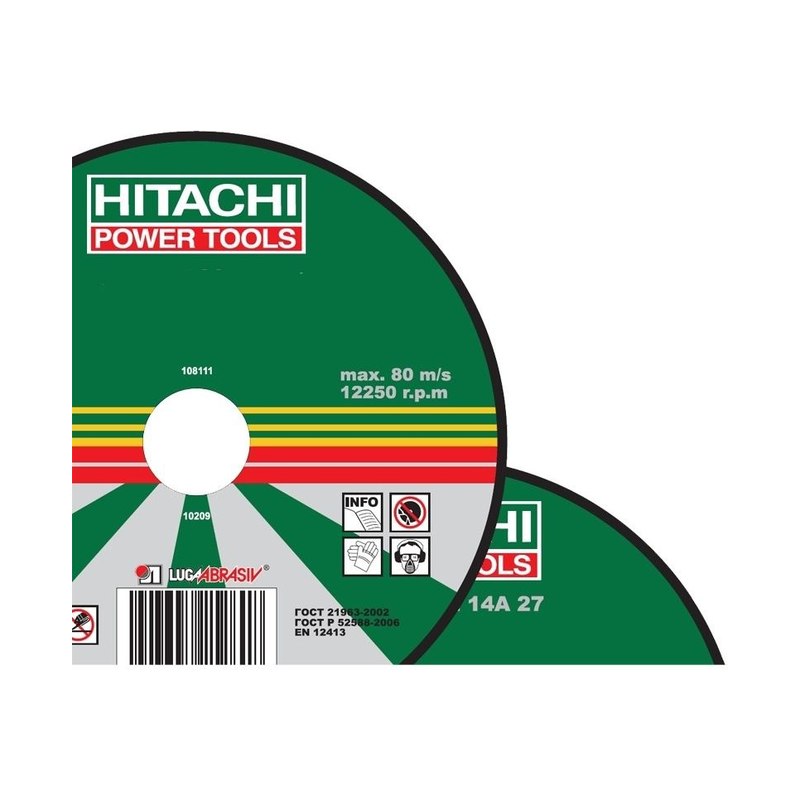 Круг зачистной Hitachi+ЛУГА 115×6×22 мм