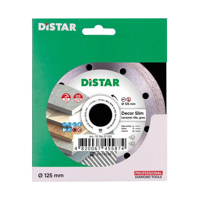 Диск алмазный DISTAR 1A1R Decor Slim 125 мм