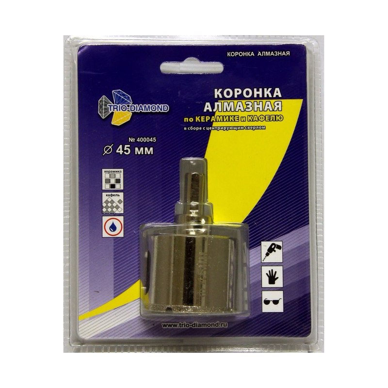 Коронка алмазная TRIO-DIAMOND 45×30 мм