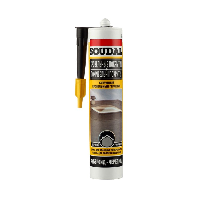 Герметик SOUDAL для крыш черный (300мл)