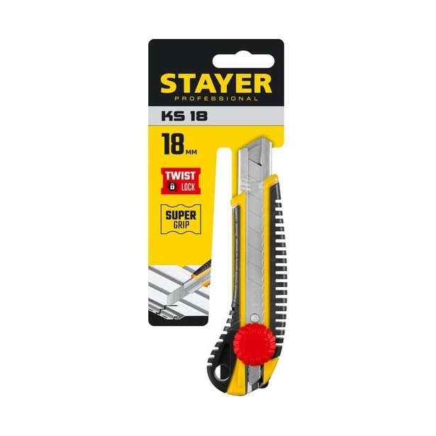 Нож STAYER KS-18 сегментные лезвия 18мм