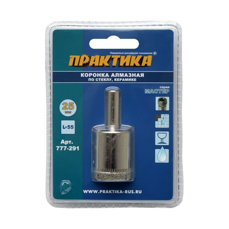 Коронка алмазная 25 мм по керамике и стеклу