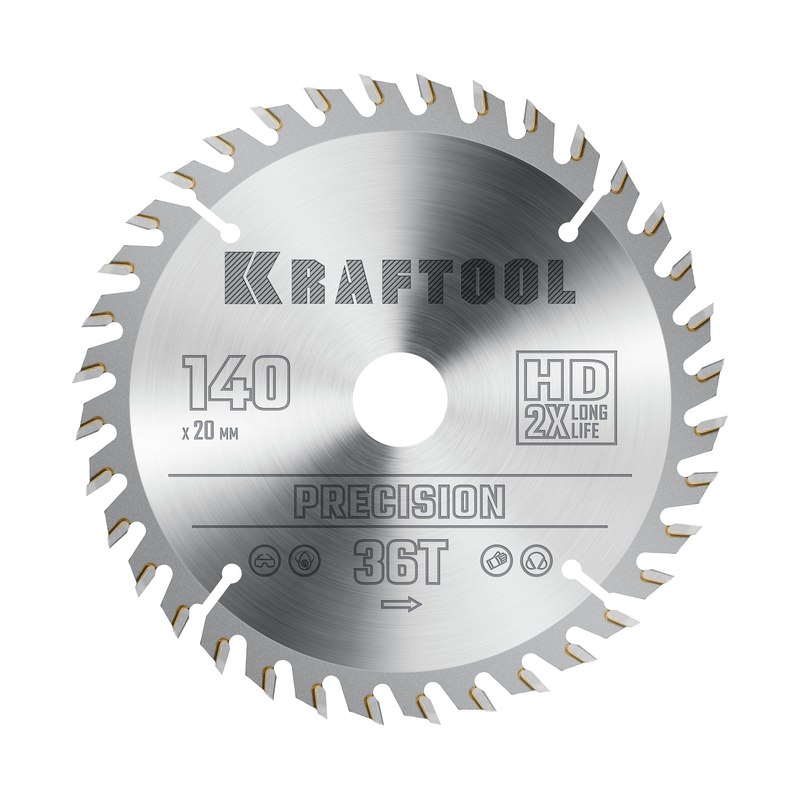 Диск пильный KRAFTOOL Precision 140×20 мм 36T
