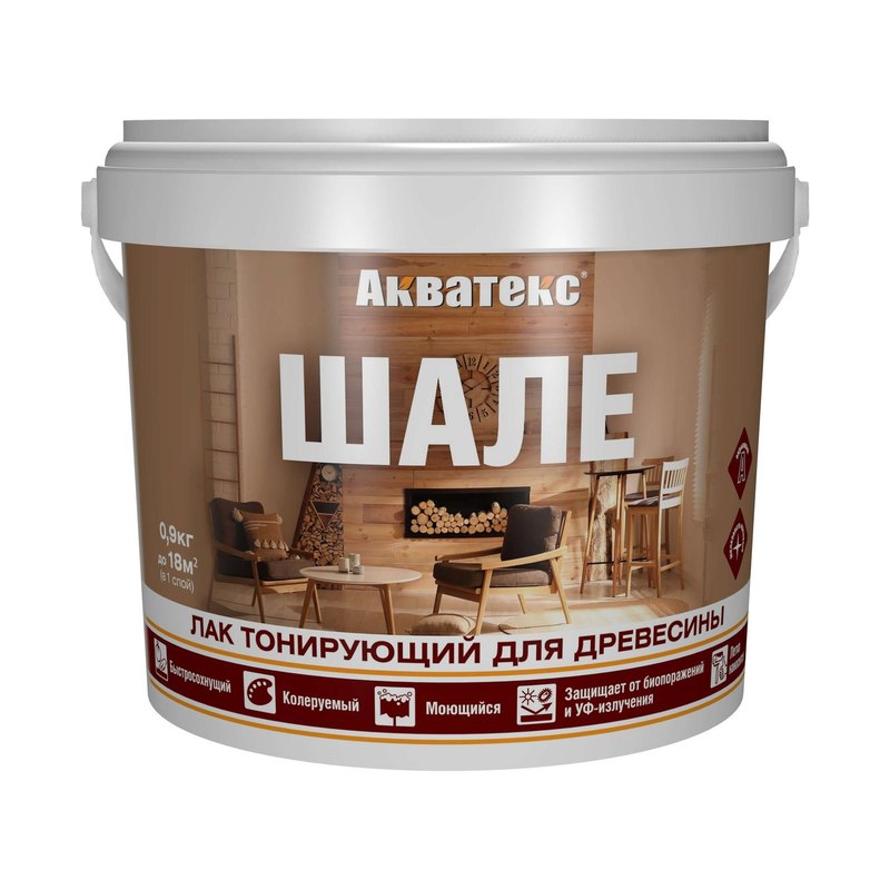Лак тонирующий для древесины Акватекс Шале сосна 0,9кг