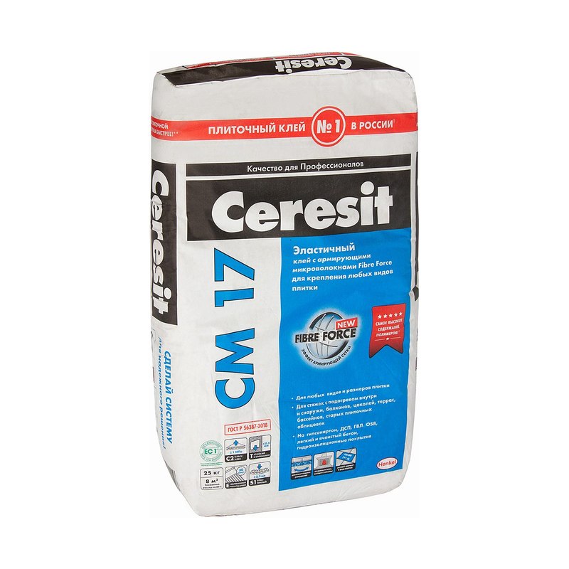 Клей для плитки универсальный Ceresit CM17 25кг