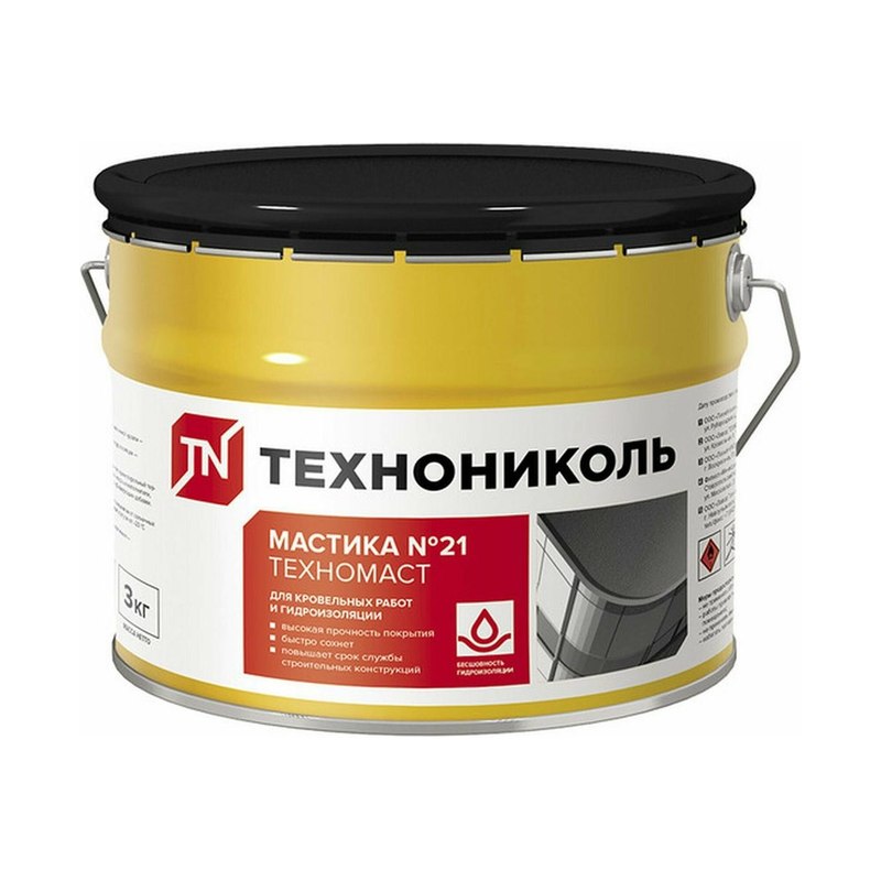 Мастика кровельная битумно-полимерная ТЕХНОНИКОЛЬ №21 3кг