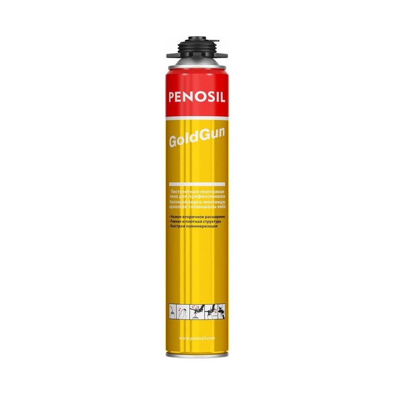 Пена монтажная профессиональная PENOSIL GOLD GUN 750мл 50л