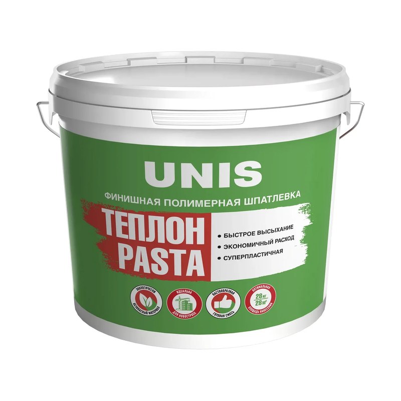 Шпаклевка полимерная готовая Юнис Pasta ТЕПЛОН 28кг
