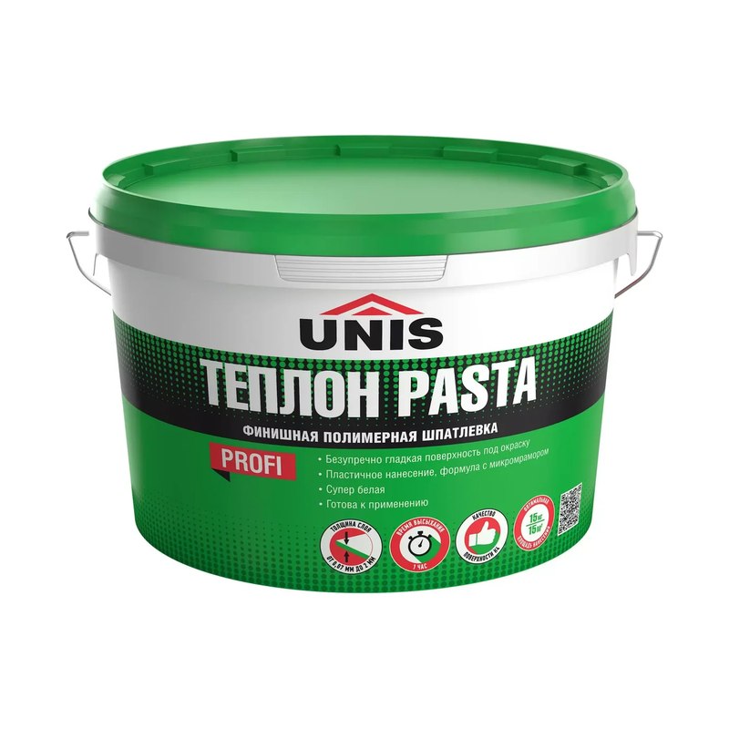 Шпаклевка полимерная готовая Юнис Pasta Теплон 15кг