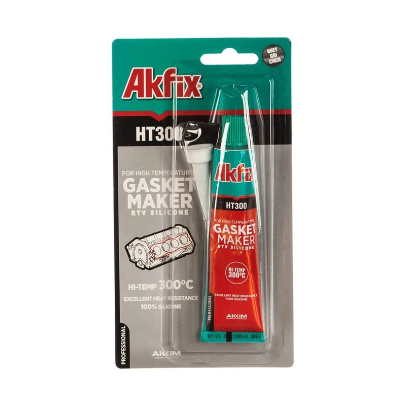 Герметик силиконовый термостойкий AKFIX HT300 50г серый