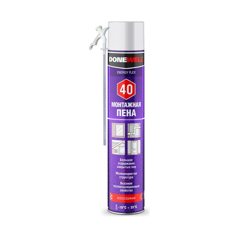Монтажная пена Donewell Energy Flex всесезонная 40л