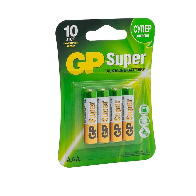 Батарейки алкалиновые GP Super Alkaline 24А