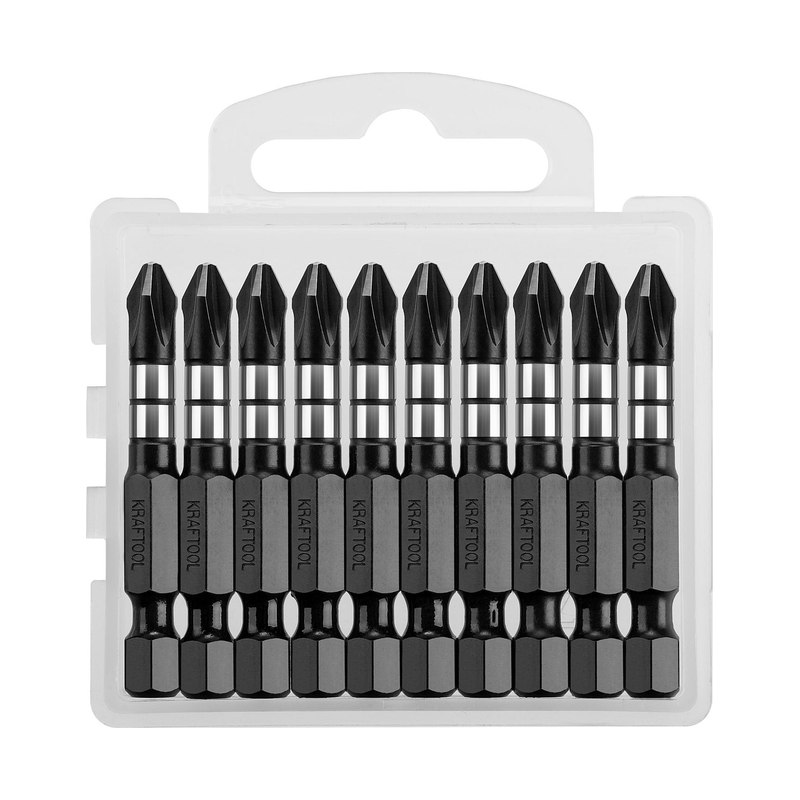 Биты KRAFTOOL Impact Pro PH2 1/4" 50мм Philips