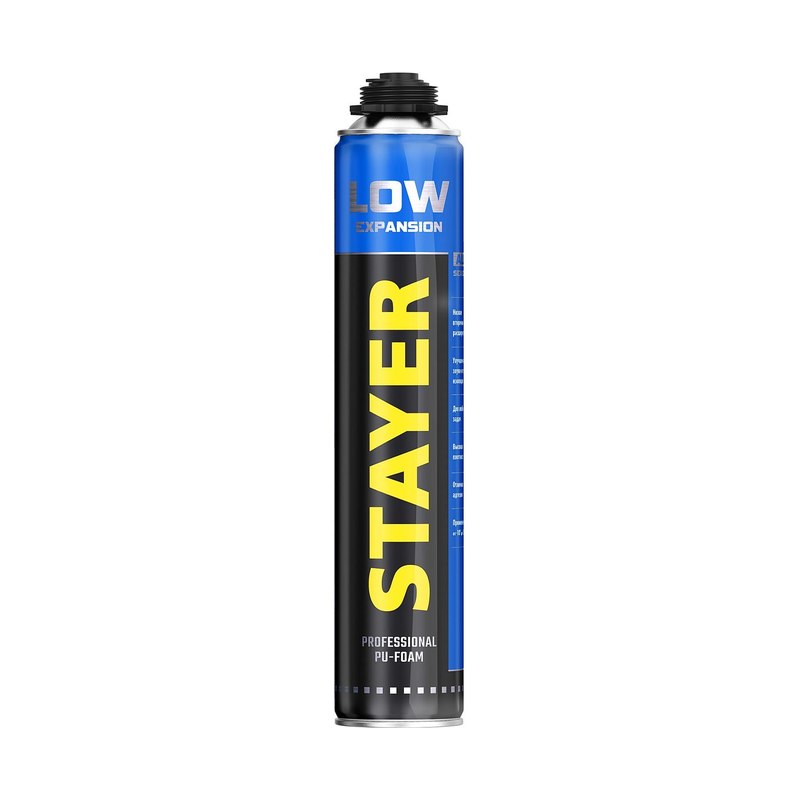 Пена монтажная низкораспучивающаяся Pro Stayer 750мл всесезонная LOW EXPANSION
