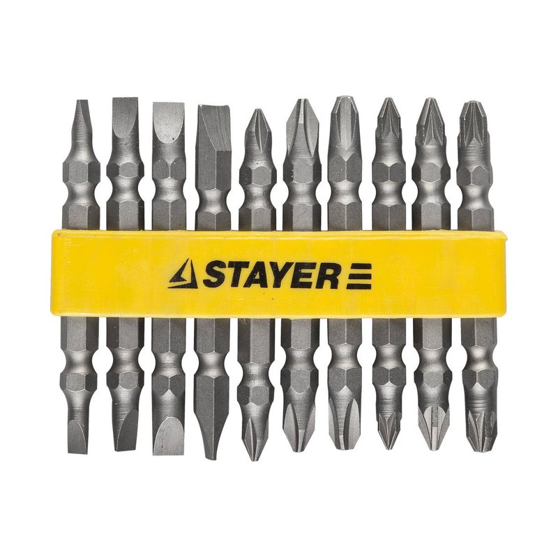 Набор бит двухсторонних 10пред STAYER