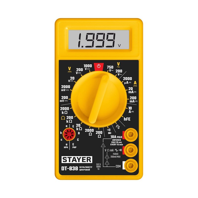 Мультиметр цифровой STAYER DT-838